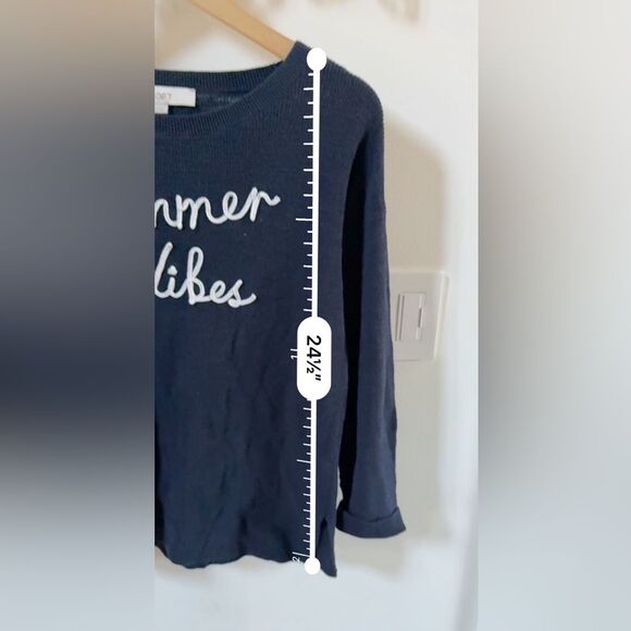 Ann Taylor Loft Summer Vibes Sweater in Navy XS NWOT - Picture 2 of 11